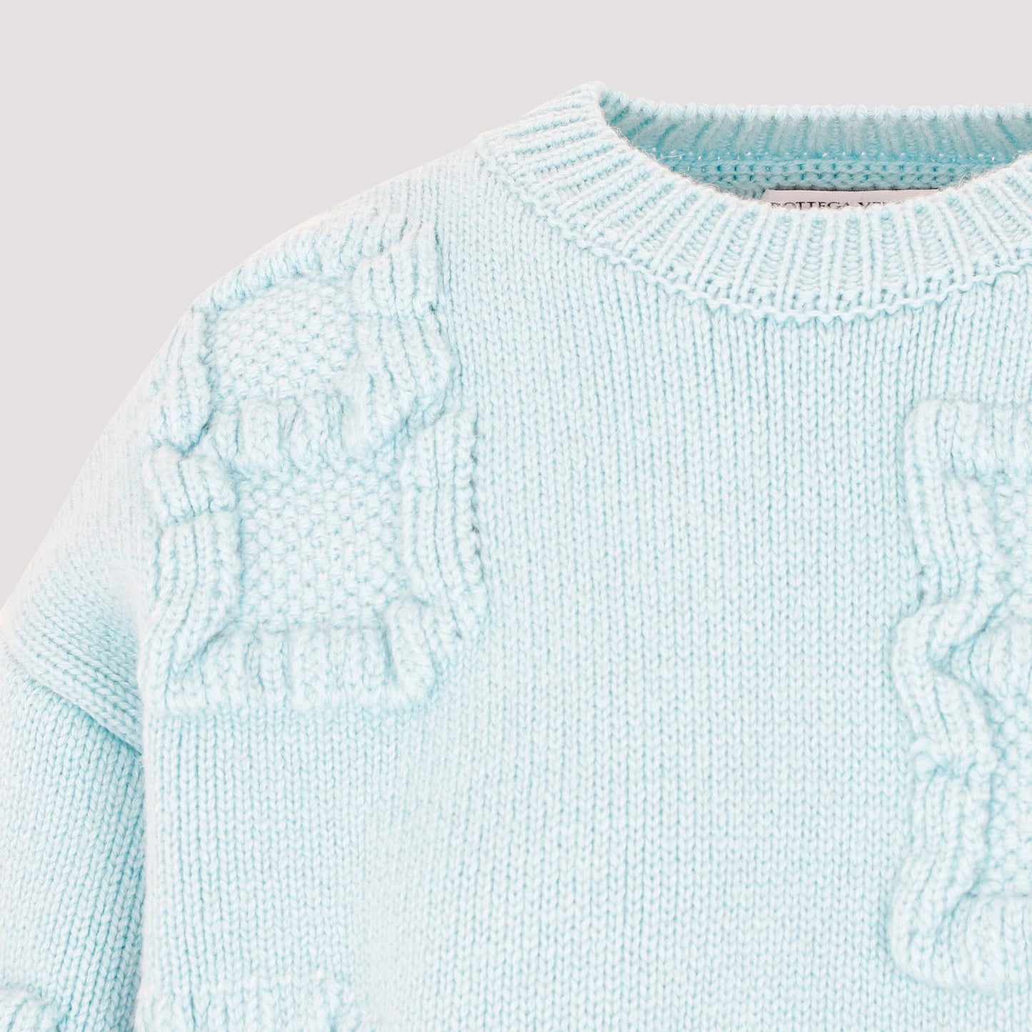 BOTTEGA VENETA Oversized Stretch Wool Blend Shetland Alphabet Sweater