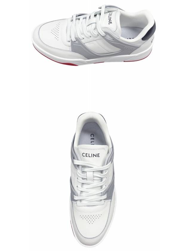 CELINE CT07 Trainer Calfskin Lace-Up Low Top Sneakers Grey