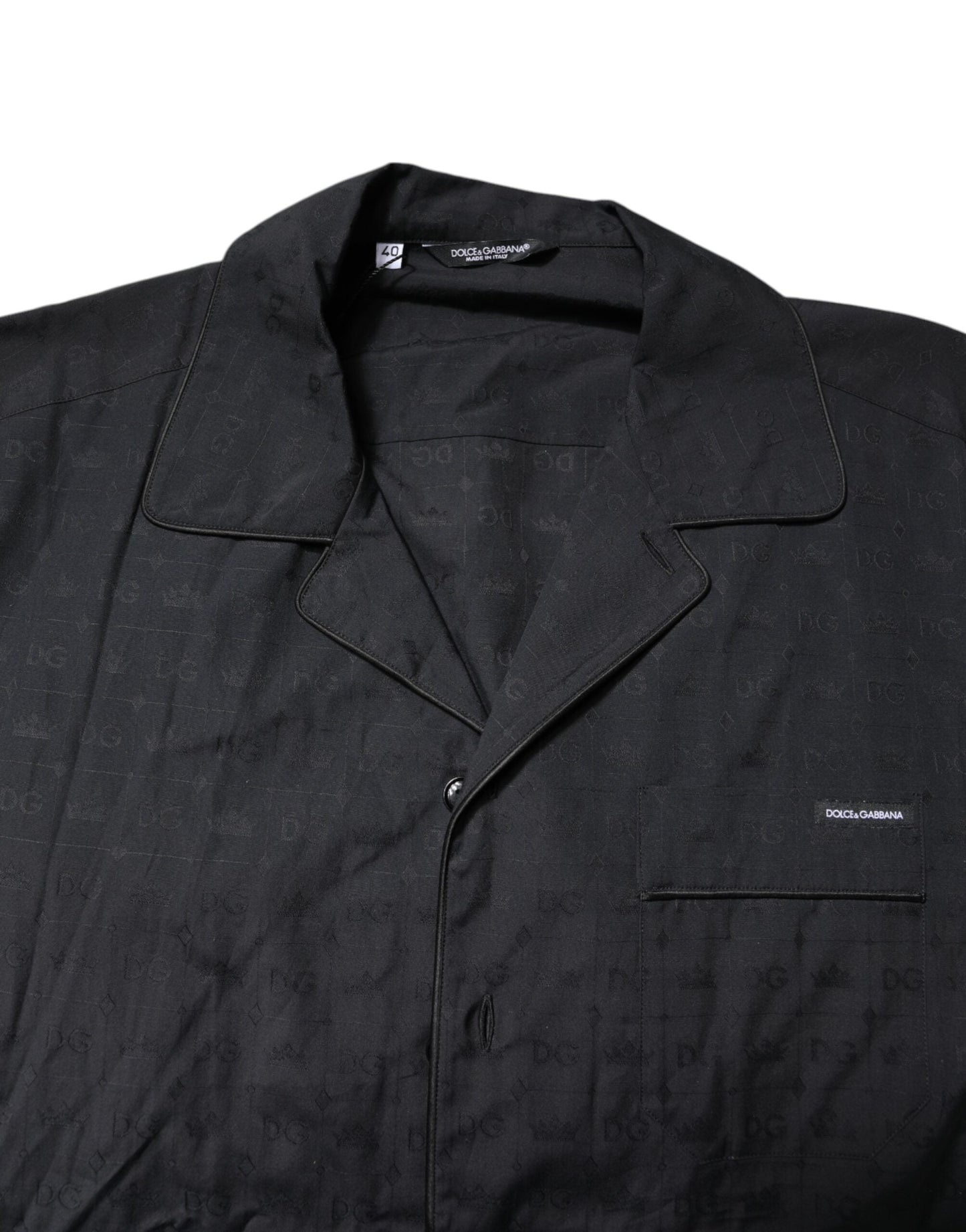 Dolce & Gabbana Black Cotton Men Pajama Set Men's Sleepwear