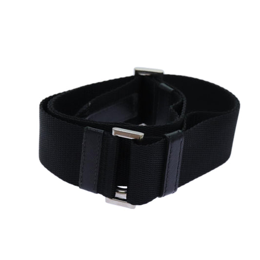 PRADA Adjustable Shoulder Strap Canvas 28.3""-44.9"" Black  70876