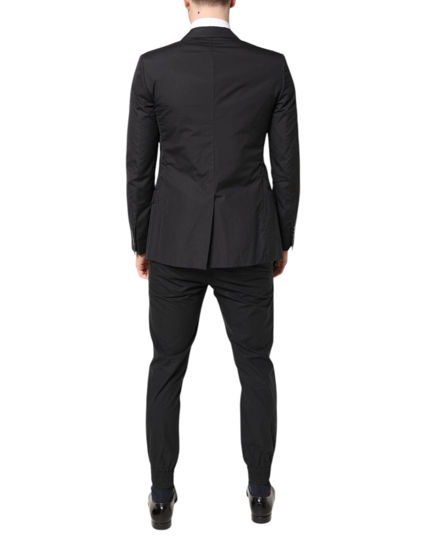 Dolce & Gabbana Black Cotton TAORMINA Formal 2 Piece Men's Suit ()
