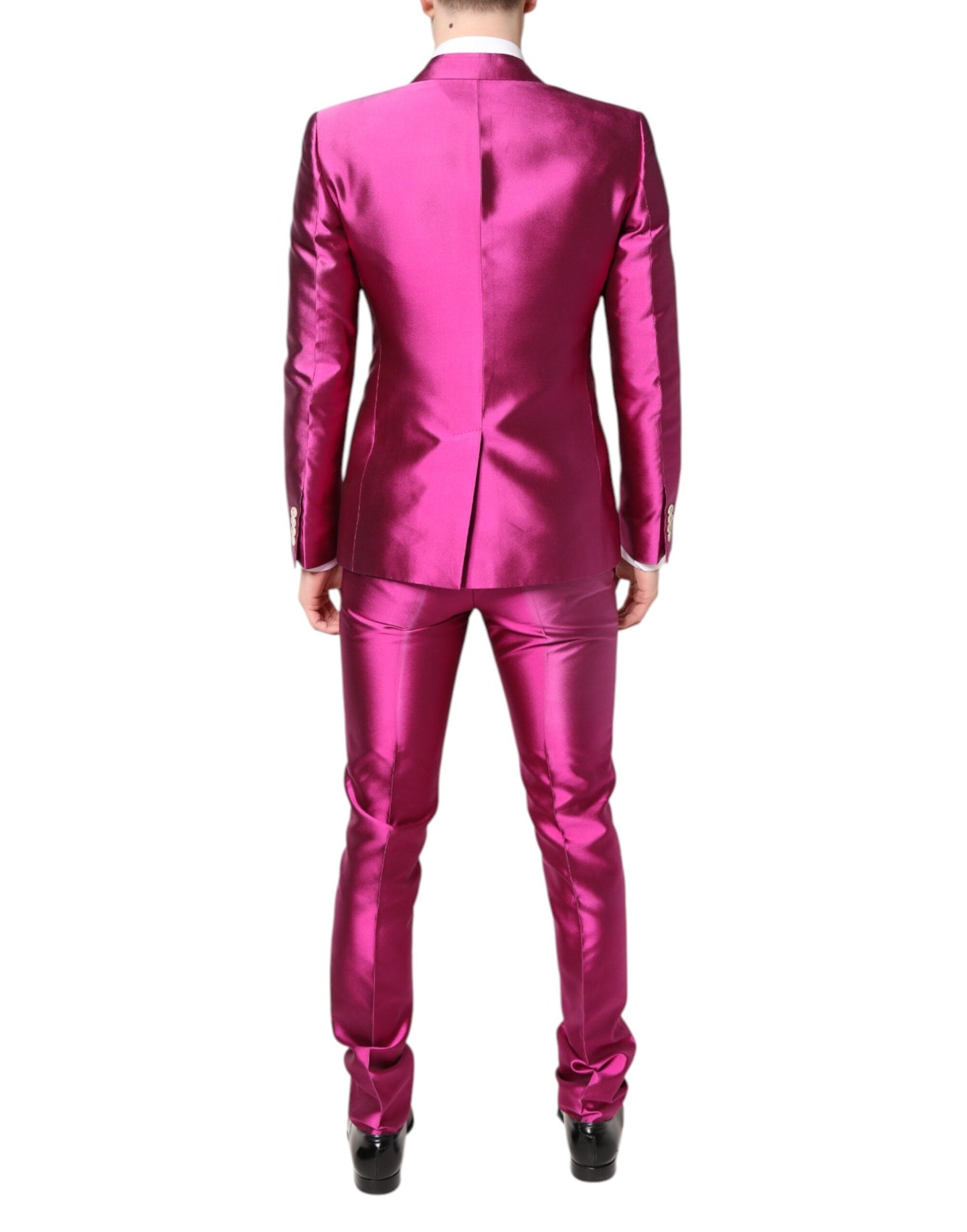 Dolce & Gabbana Pink SICILIA Double Breasted 3 Piece Men's Suit