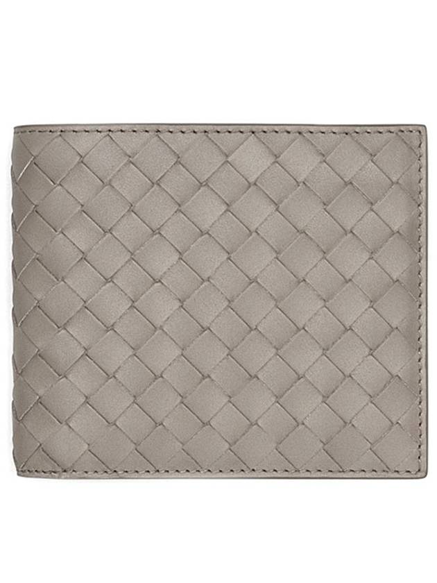 Bottega Veneta Intrecciato Weaving Half Wallet Sand Beige