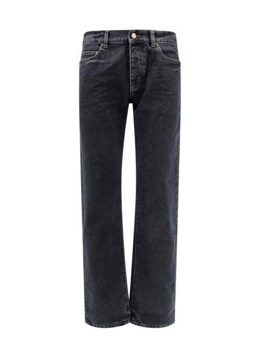 Saint Laurent Classic Slim Cut Cotton Straight Jeans Black