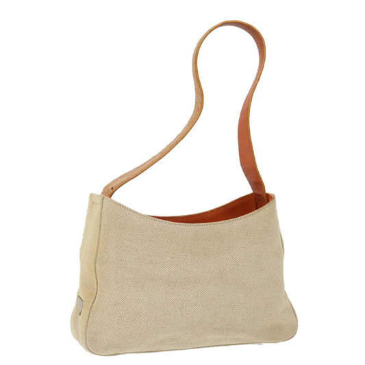 PRADA Shoulder Bag Canvas Beige Orange  71062
