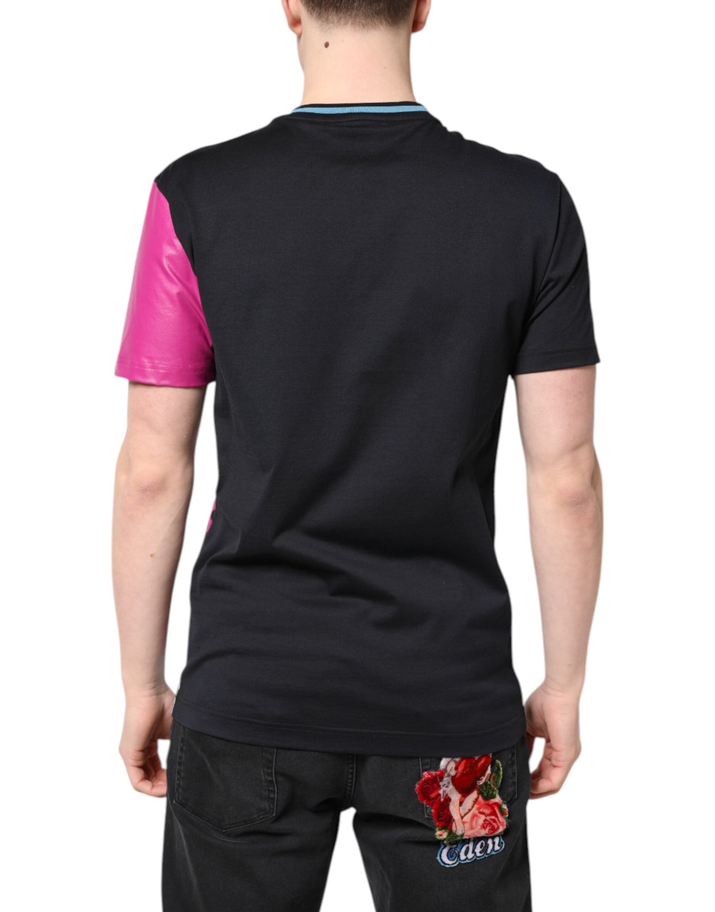 Dolce & Gabbana Multicolor Printed Logo Short Sleeve Men's T-shirt ()