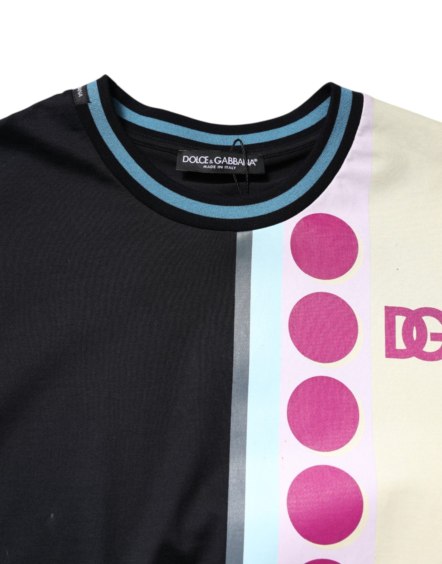 Dolce & Gabbana Multicolor Printed Logo Short Sleeve Men's T-shirt ()