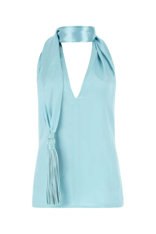 BOTTEGA VENETA Satin Top for Women - FW22 Collection