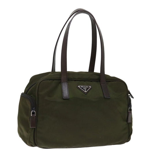 PRADA Hand Bag Nylon Khaki  71181