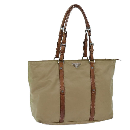 PRADA Tote Bag Nylon Beige  71182