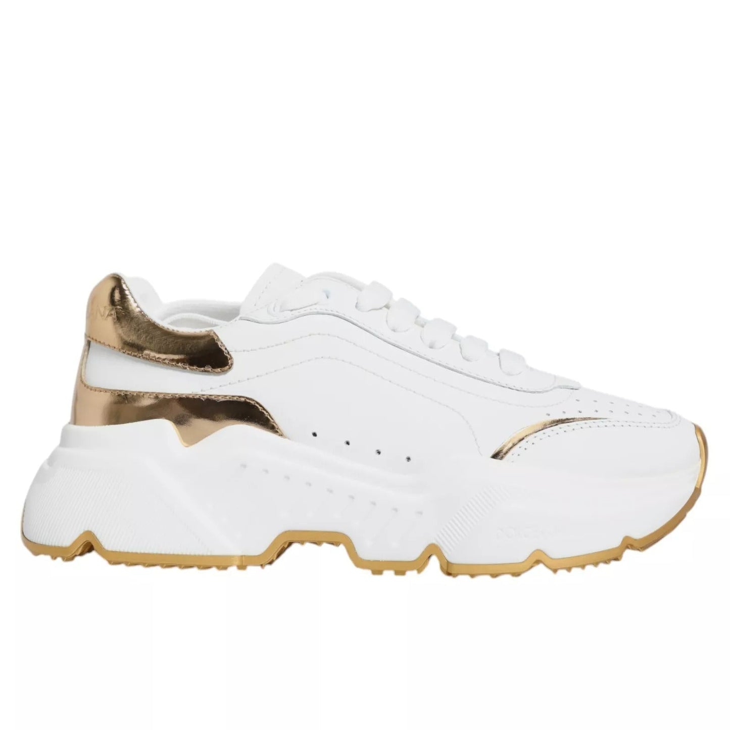 Dolce & Gabbana White Gold Daymaster Low Top Sneakers Women's Shoes ()