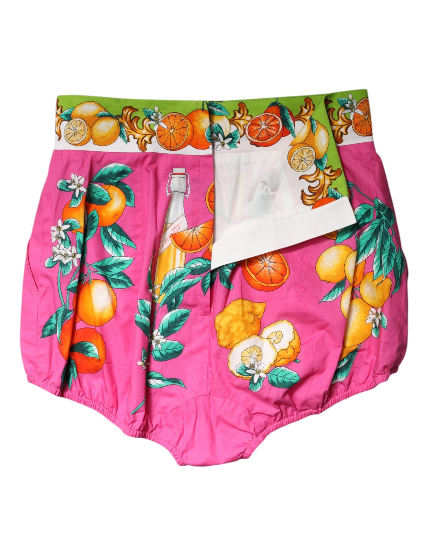 Dolce & Gabbana Pink Printed High Waist Hot Pants Women's Shorts