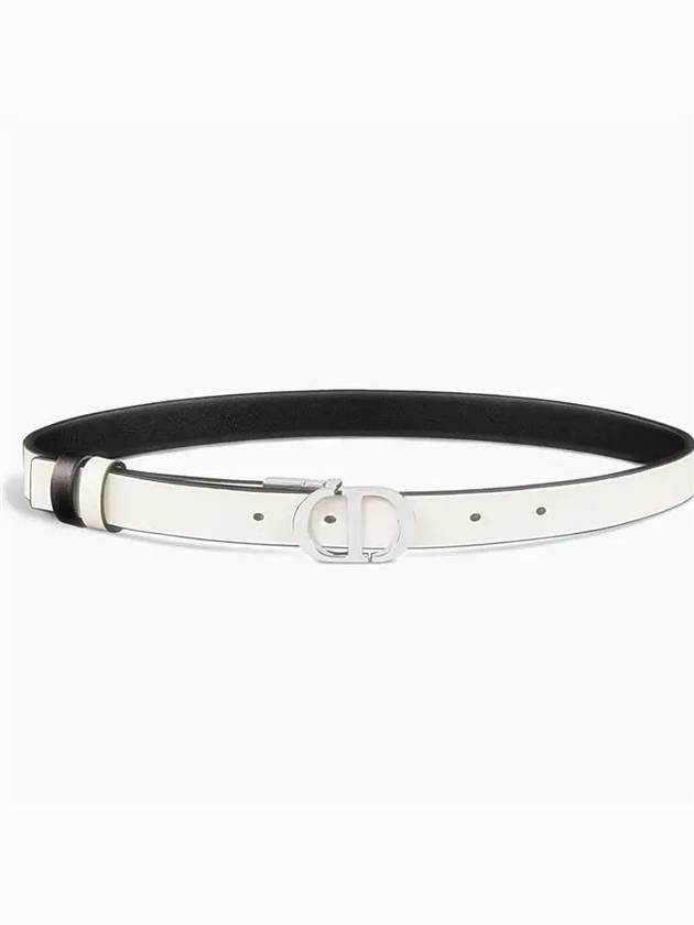 30 Montaigne Reversible Leather Belt Black Dior