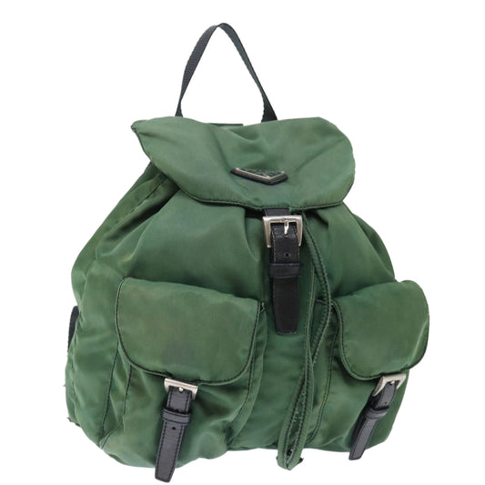 PRADA Backpack Nylon Green  71296