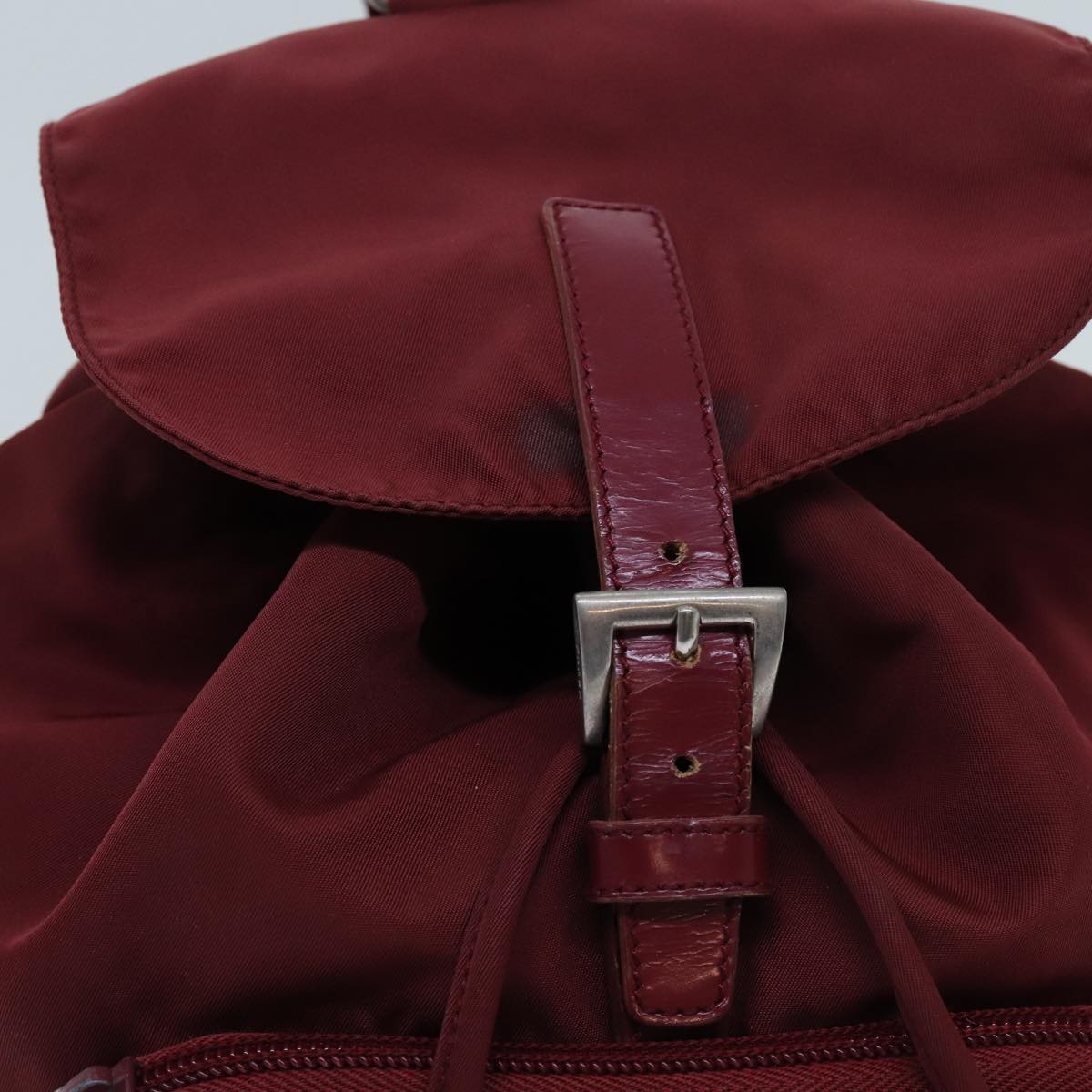 PRADA Backpack Nylon Red  71496
