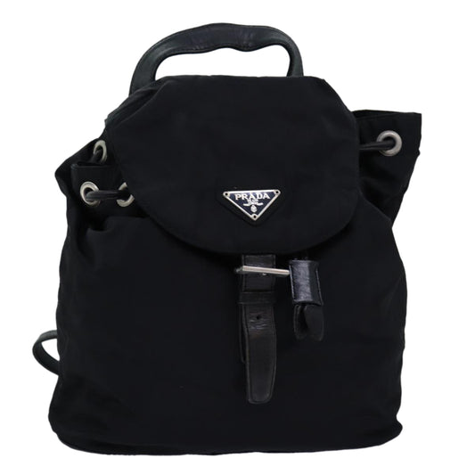 PRADA Chain Backpack Nylon Black  71499