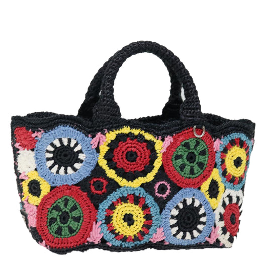 PRADA Hand Bag Raffia 2way Multicolor  71640A