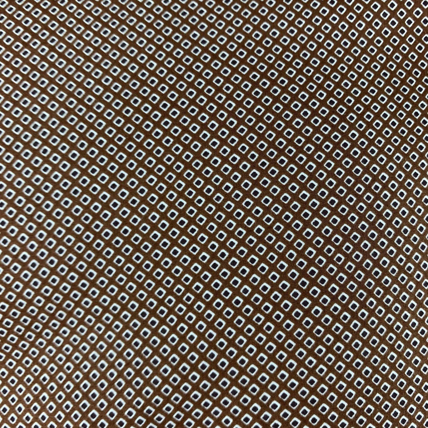 PRADA Size S Brown Dotted Print Cotton Button Up Long Sleeve Shirt