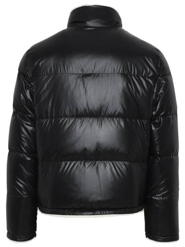 Saint Laurent Shearling Lining Nylon Down Puffer Jacket Black