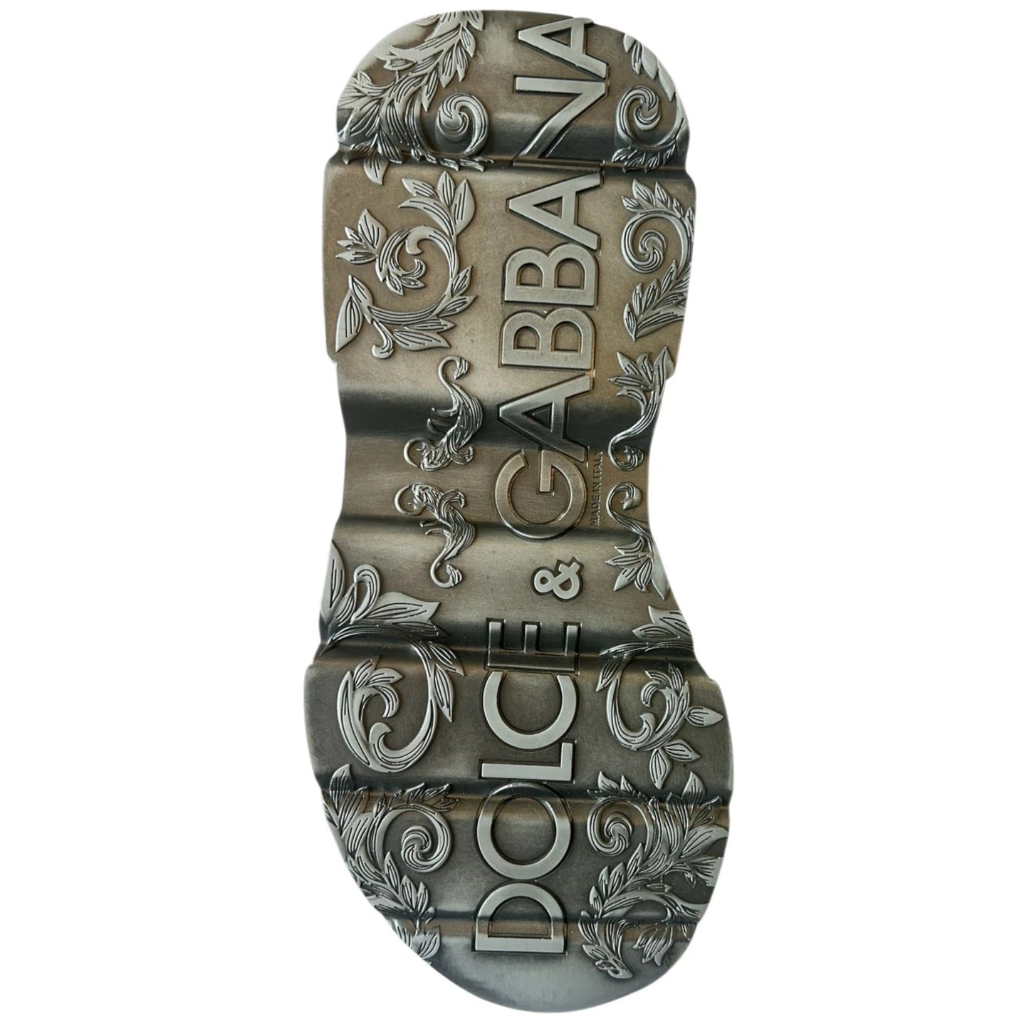 Dolce & Gabbana White Silver DAYMASTER Leather Sneakers Men's Shoes ()