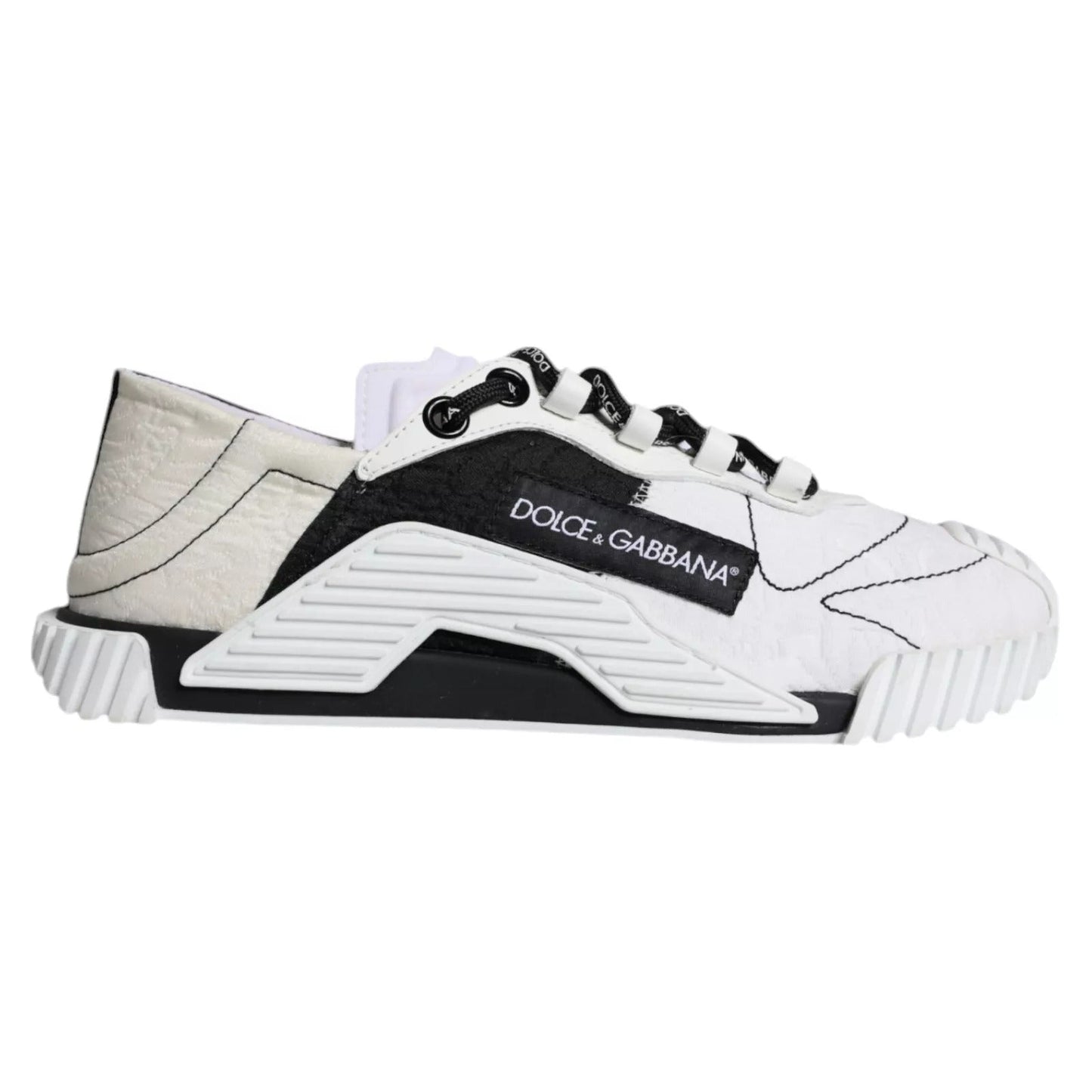 Dolce & Gabbana White Black Low Top NS1 Sneakers Women's Shoes ()