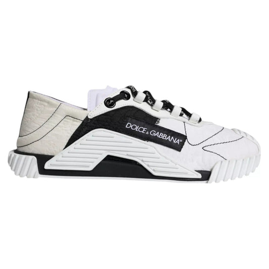 Dolce & Gabbana White Black Low Top NS1 Sneakers Women's Shoes ()