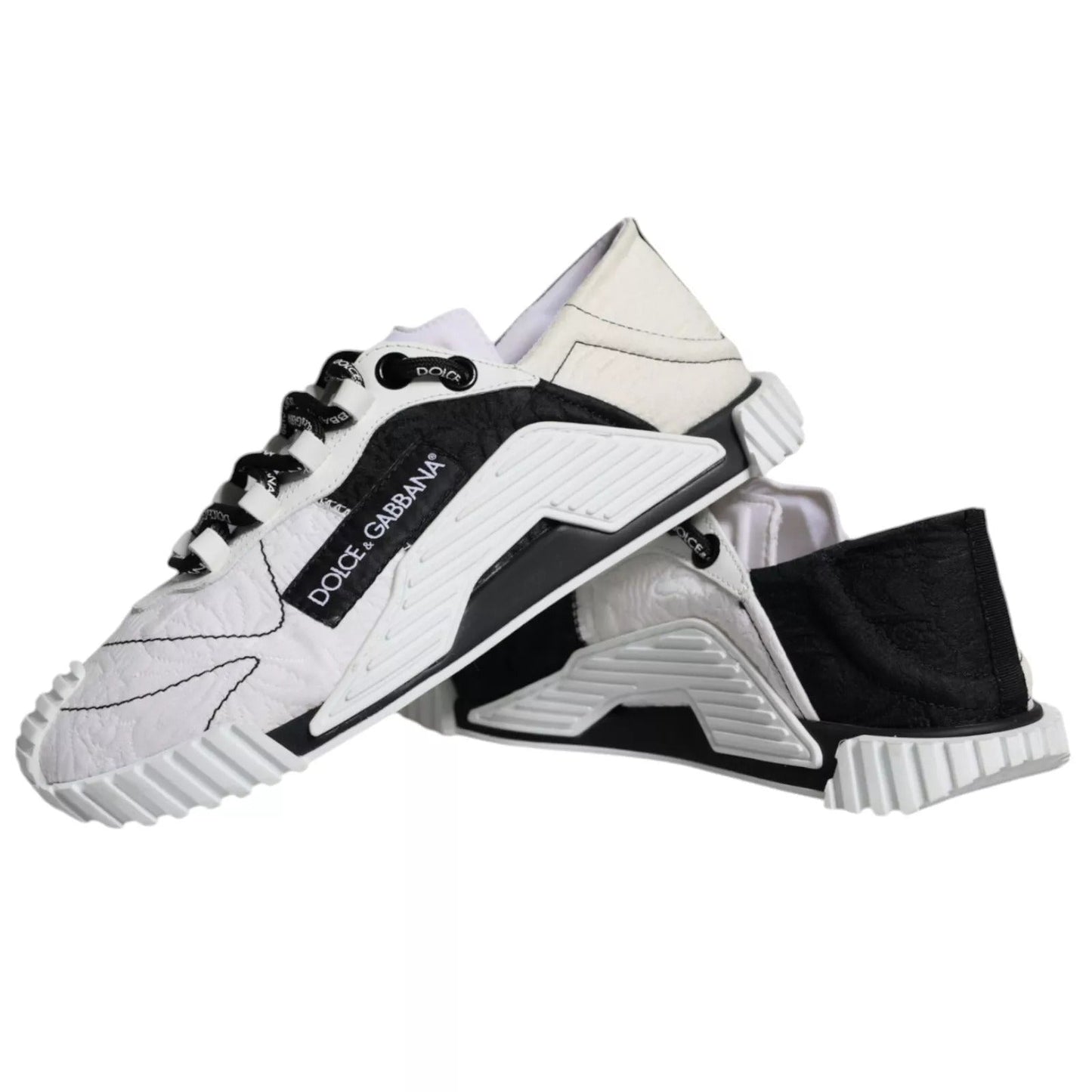 Dolce & Gabbana White Black Low Top NS1 Sneakers Women's Shoes ()