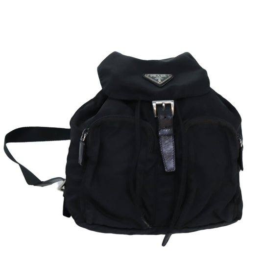 PRADA Backpack Nylon Black  71858