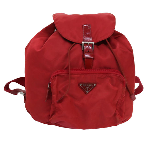 PRADA Backpack Nylon Red  71860