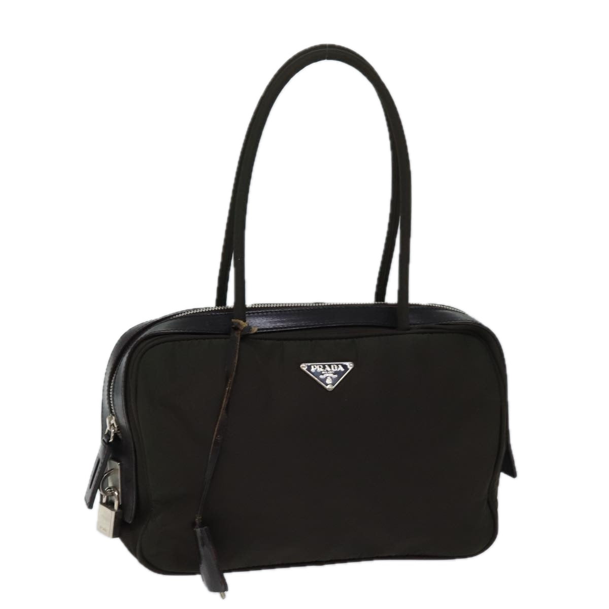 PRADA Hand Bag Nylon Khaki  71862
