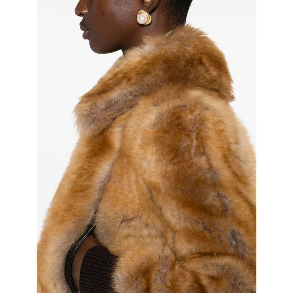 Saint Laurent Brown Jackets - Faux Fur & Shearling Jackets Women