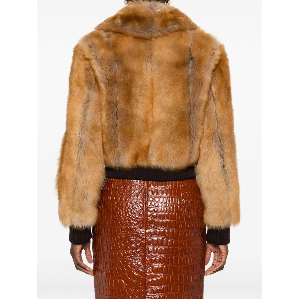 Saint Laurent Brown Jackets - Faux Fur & Shearling Jackets Women