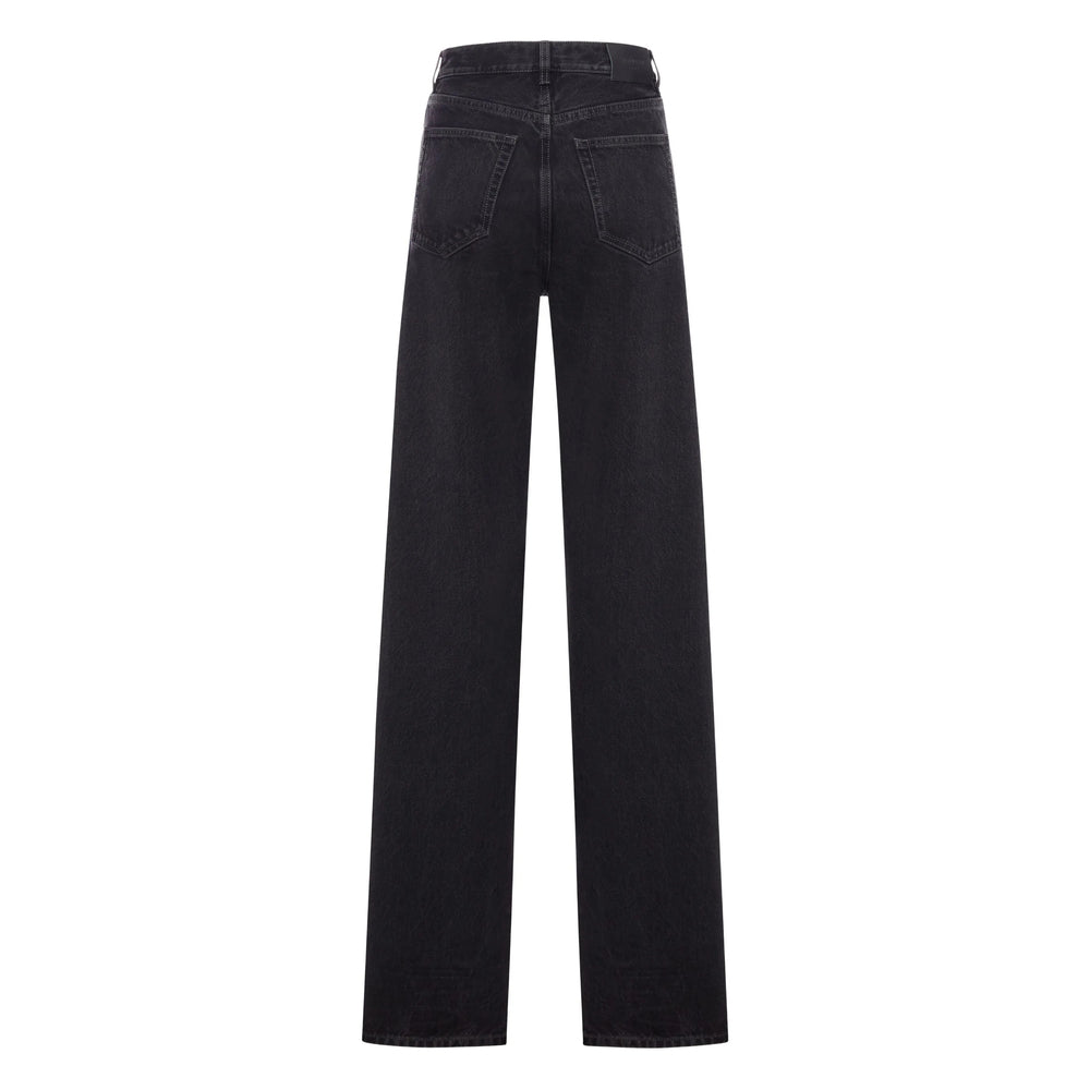 Saint Laurent Black Denim - Wide-Leg Jeans Women