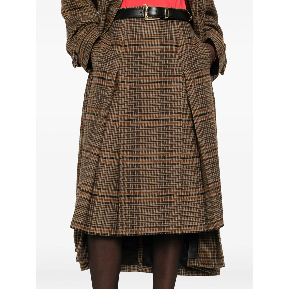 Saint Laurent Brown Skirts - Pleated Skirts Women