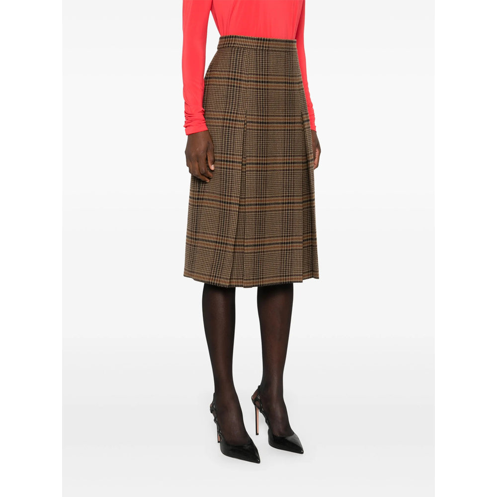 Saint Laurent Brown Skirts - Pleated Skirts Women