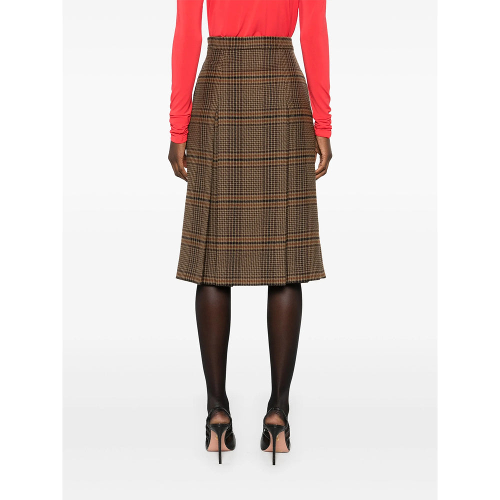 Saint Laurent Brown Skirts - Pleated Skirts Women