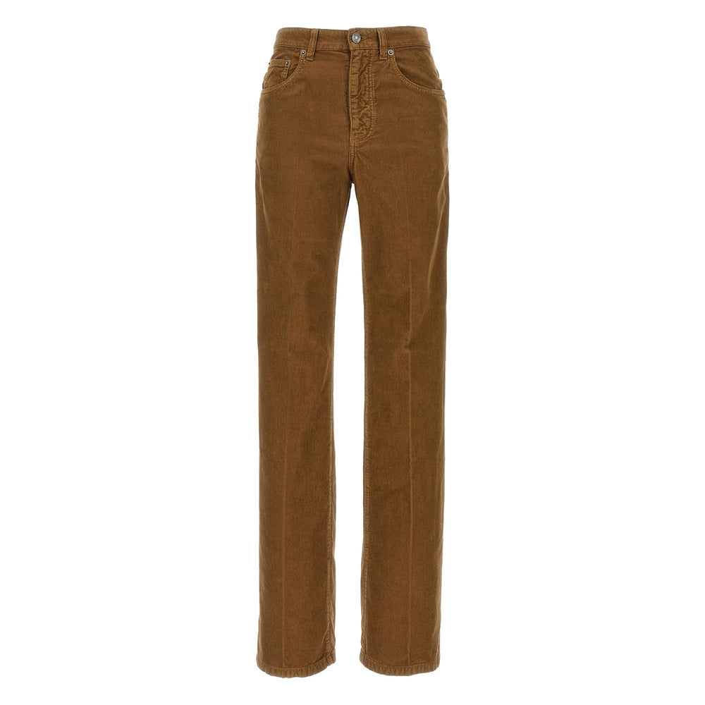 Saint Laurent Brown Trousers - Straight Trousers Women