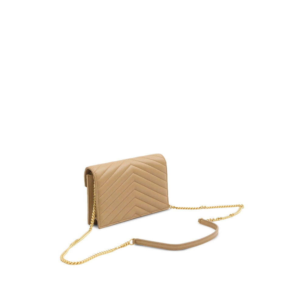Saint Laurent Neutrals Clutch Bags Women