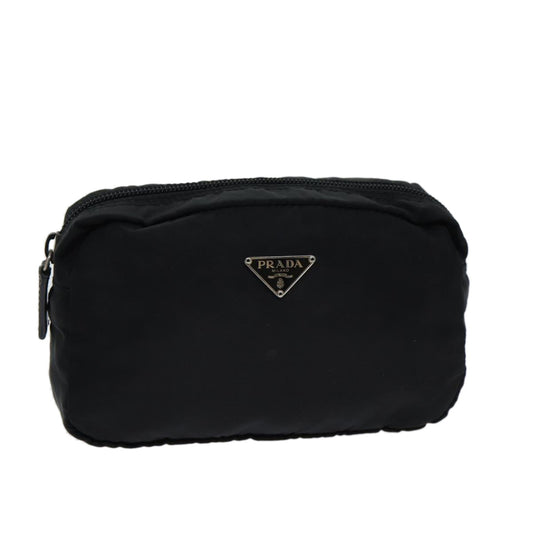 PRADA Pouch Nylon Black  71900