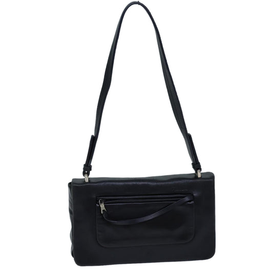 PRADA Shoulder Bag Leather Black  71914