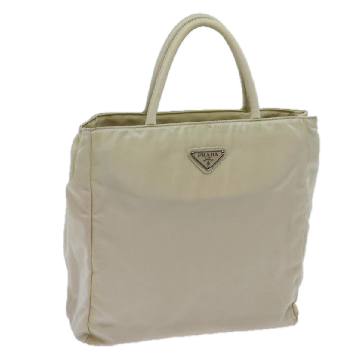 PRADA Hand Bag Nylon Beige  72007