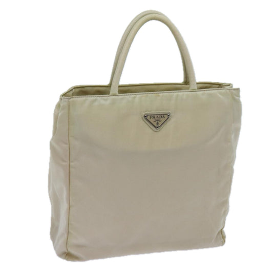 PRADA Hand Bag Nylon Beige  72007