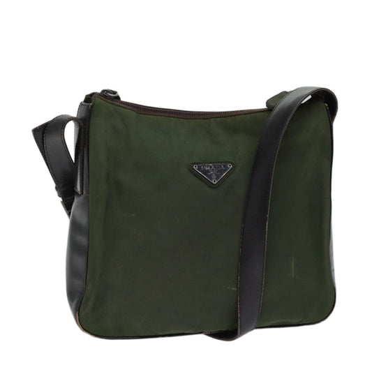 PRADA Shoulder Bag Nylon Khaki  72009