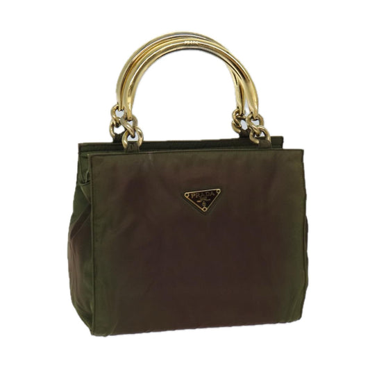 PRADA Hand Bag Nylon Khaki  72012