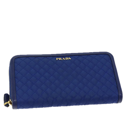 PRADA Long Wallet Nylon Blue  72014