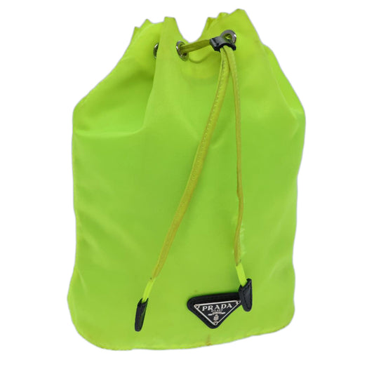 PRADA Purse Pouch Nylon Yellow  72110