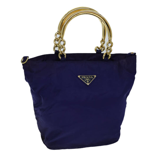 PRADA Hand Bag Nylon Purple  72133