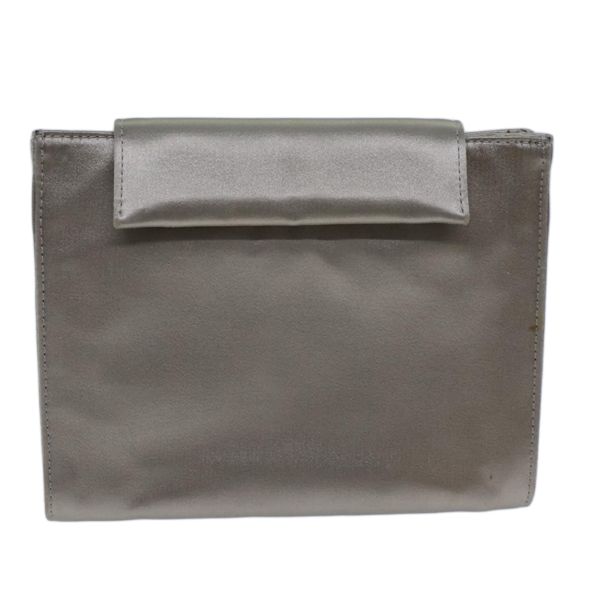 PRADA Pouch Satin Gray  72134
