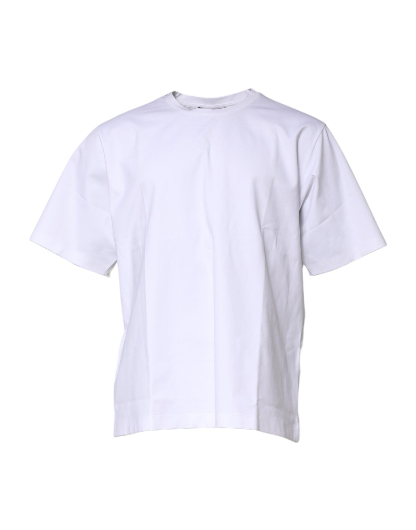 Dolce & Gabbana White Cotton Short Sleeves Crew Neck Men's T-shirt