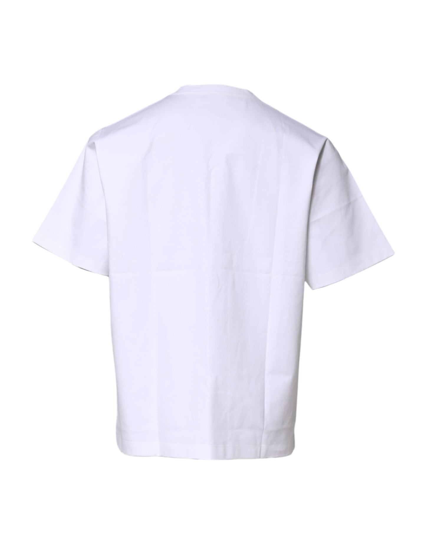 Dolce & Gabbana White Cotton Short Sleeves Crew Neck Men's T-shirt